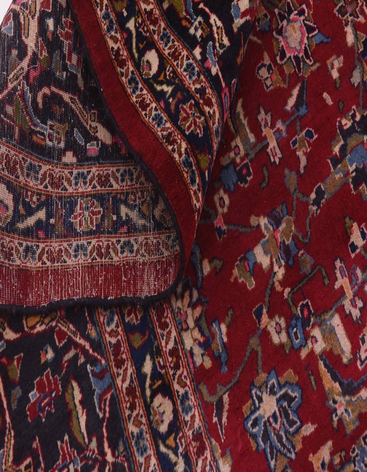 Detail image of  9' 9 x 12' 8  Hand Knotted Mashad Persian Wool Rug
