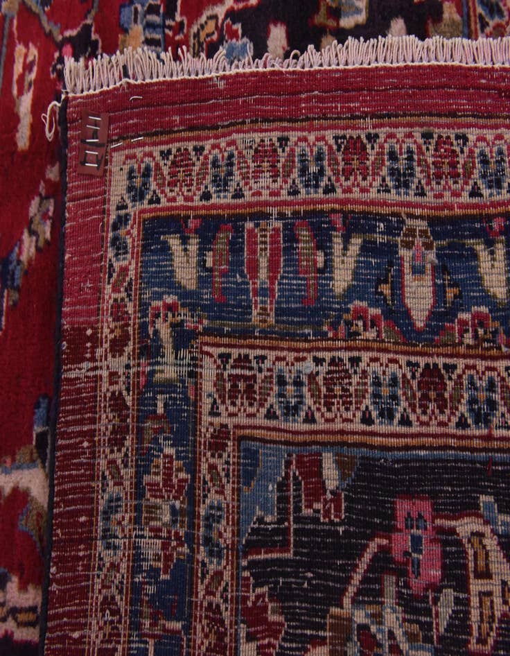 Detail image of  9' 9 x 12' 8  Hand Knotted Mashad Persian Wool Rug