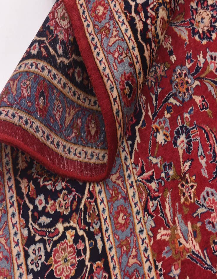 Detail image of  9' 9 x 13' 3  Hand Knotted Mashad Persian Wool Rug