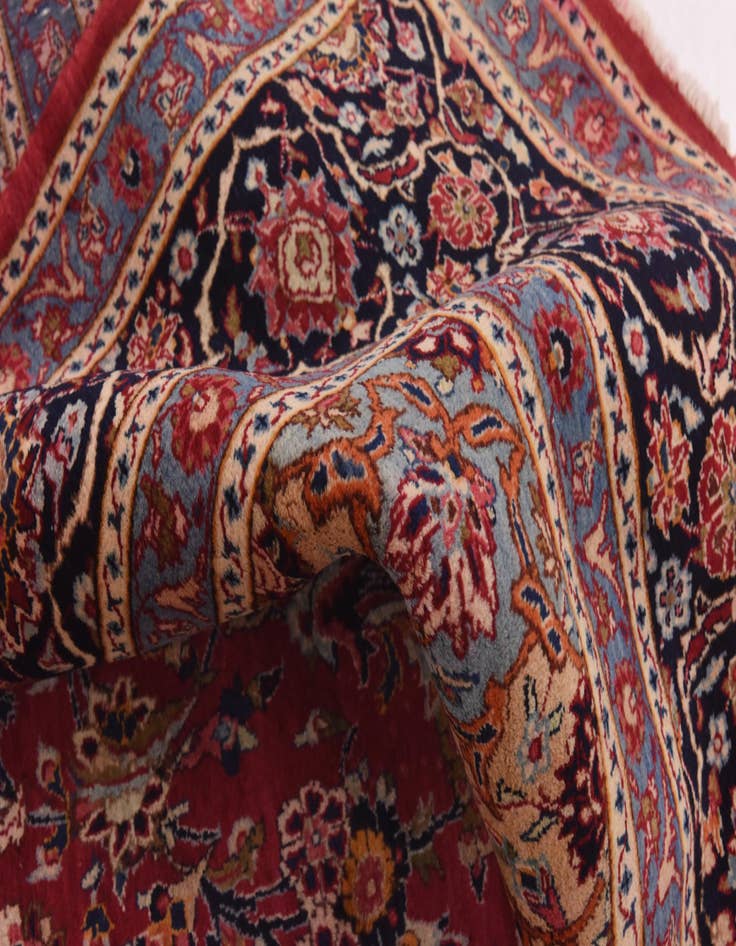 Detail image of  9' 9 x 13' 3  Hand Knotted Mashad Persian Wool Rug