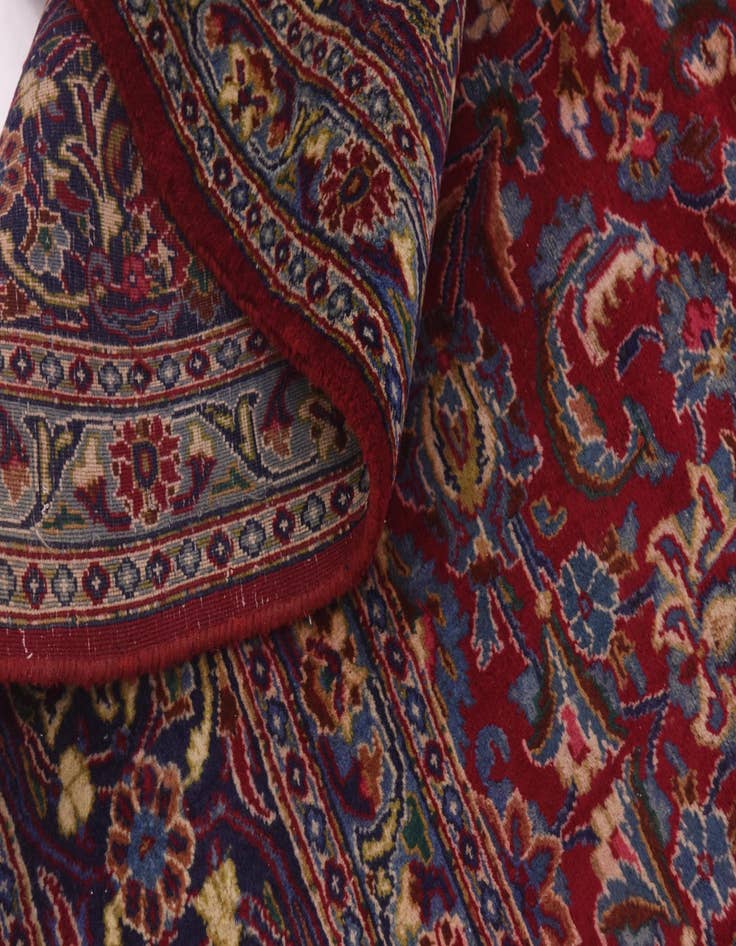 Detail image of  9' 6 x 12'  Hand Knotted Mashad Persian Wool Rug