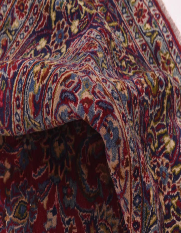 Detail image of  9' 6 x 12'  Hand Knotted Mashad Persian Wool Rug