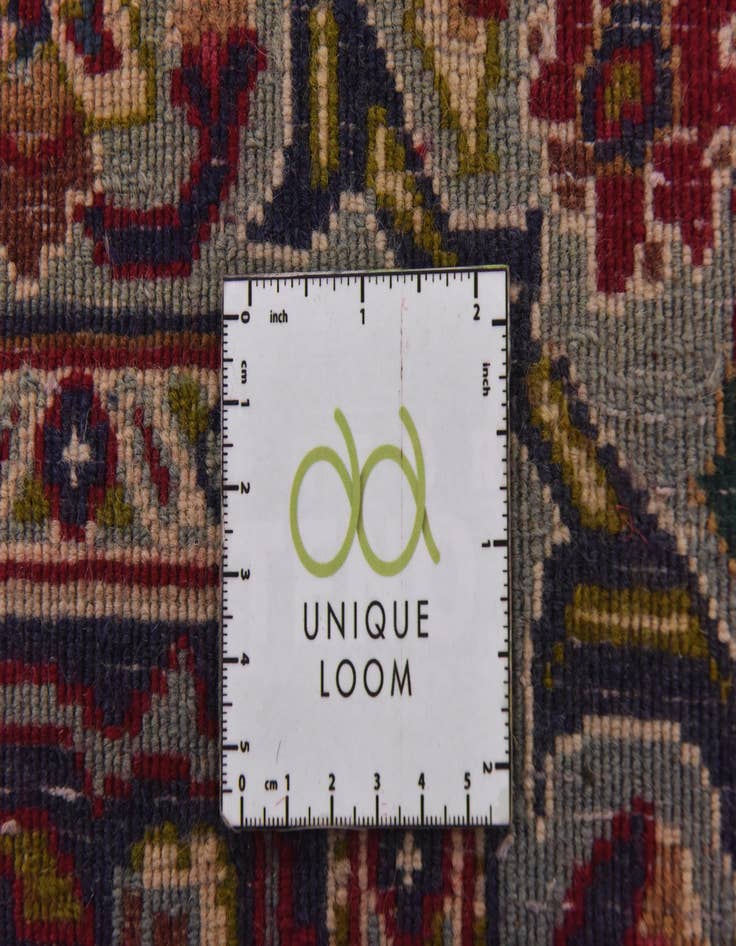 Detail image of  9' 6 x 12'  Hand Knotted Mashad Persian Wool Rug