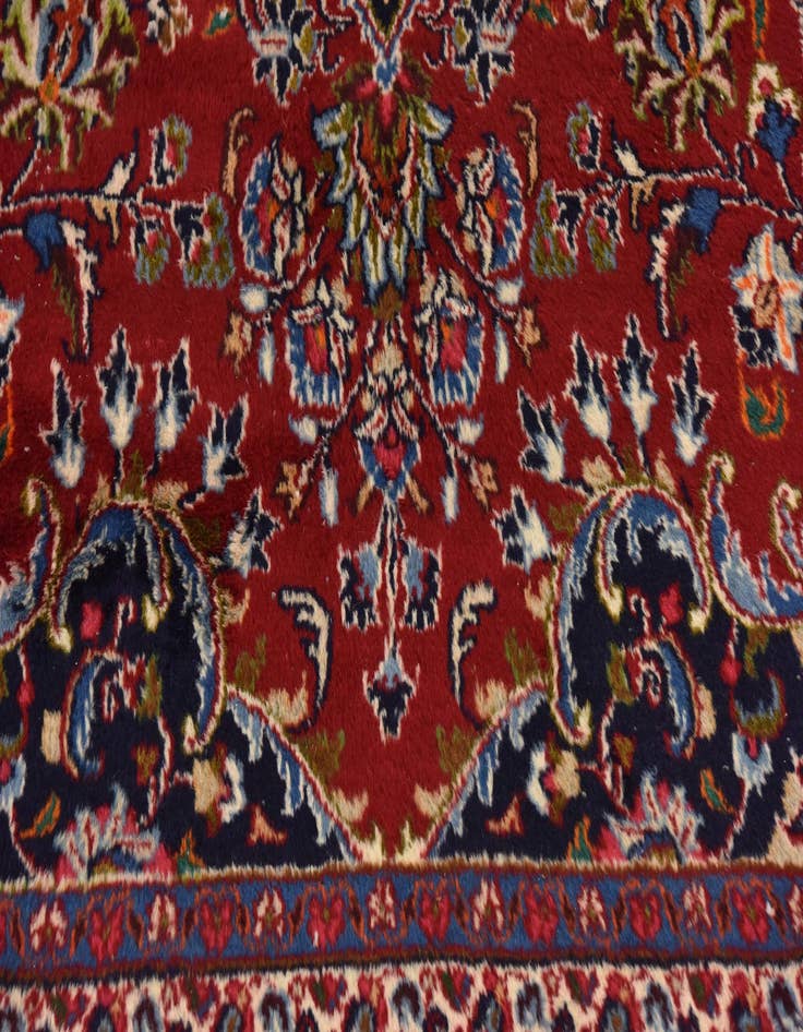Detail image of  9' 7 x 13'  Hand Knotted Mashad Persian Wool Rug