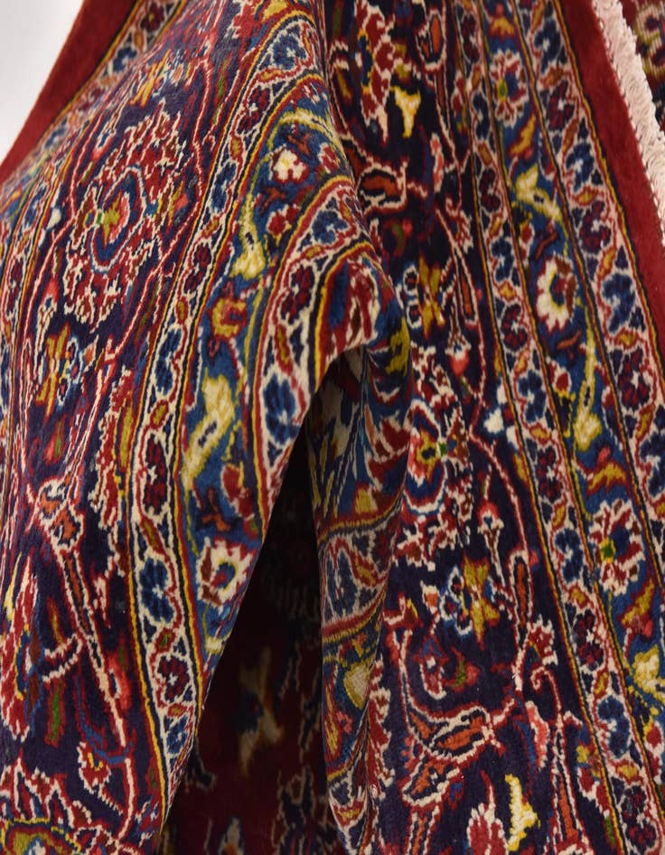 Detail image of  9' 7 x 12' 8  Hand Knotted Mashad Persian Wool Rug