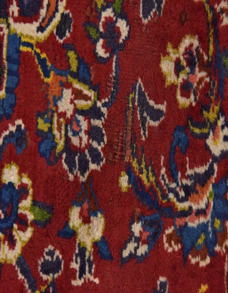 Detail image of  9' 7 x 12' 8  Hand Knotted Mashad Persian Wool Rug