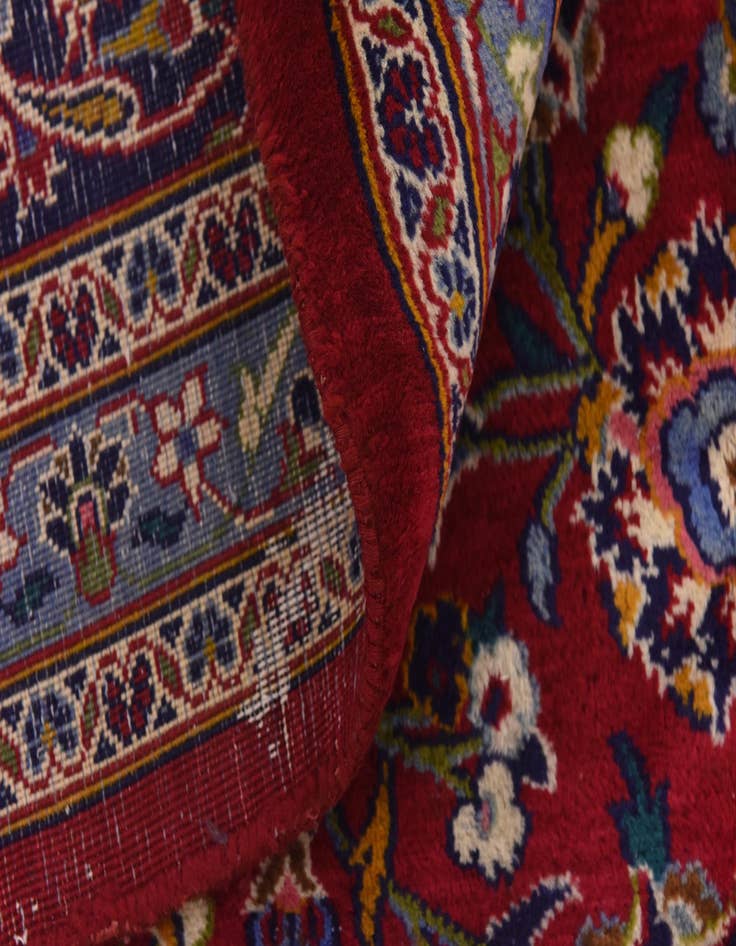 Detail image of  9' 8 x 12' 9  Hand Knotted Mashad Persian Wool Rug