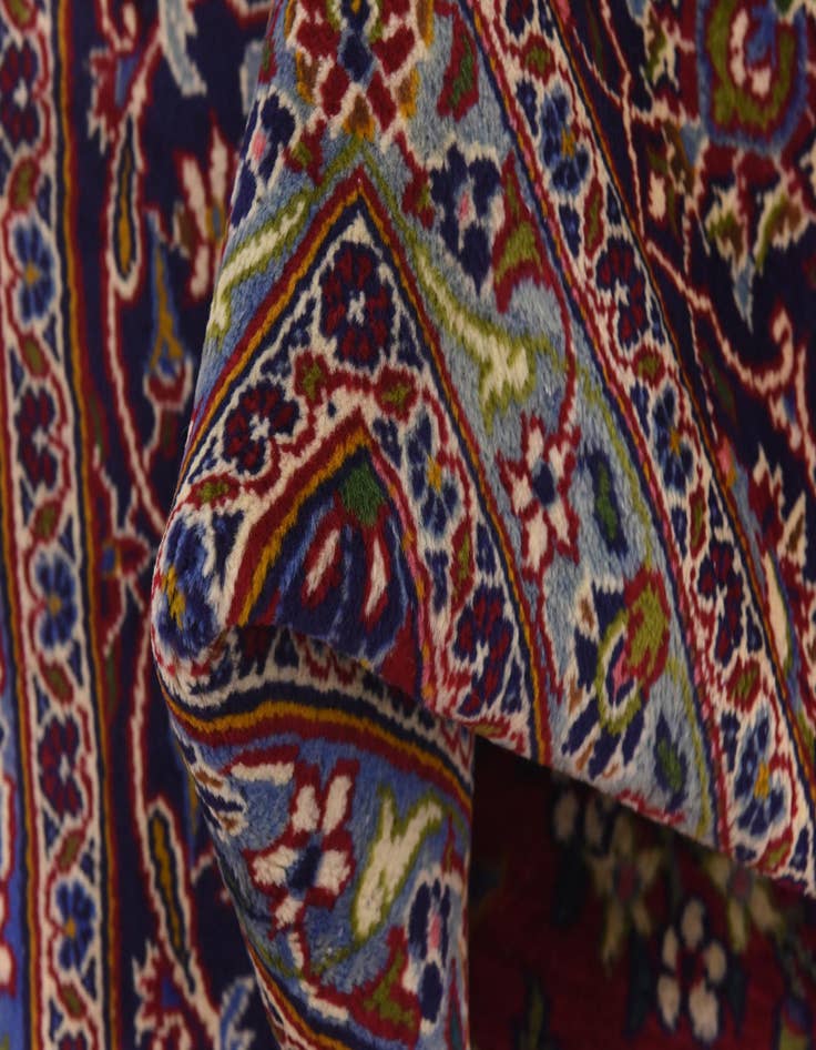 Detail image of  9' 8 x 12' 9  Hand Knotted Mashad Persian Wool Rug