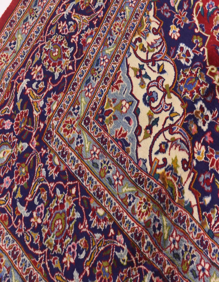 Detail image of  9' 8 x 12' 9  Hand Knotted Mashad Persian Wool Rug