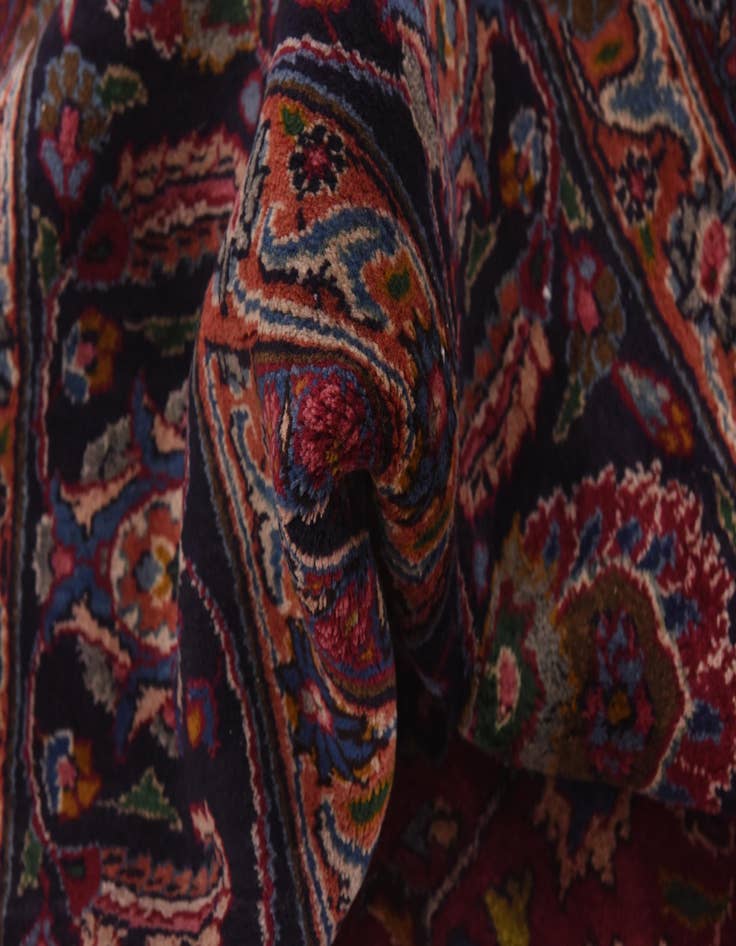 Detail image of  9' 9 x 13' 3  Hand Knotted Mashad Persian Wool Rug