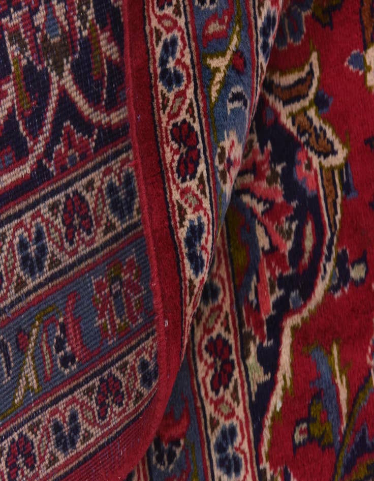 Detail image of  9' 8 x 13'  Hand Knotted Mashad Persian Wool Rug
