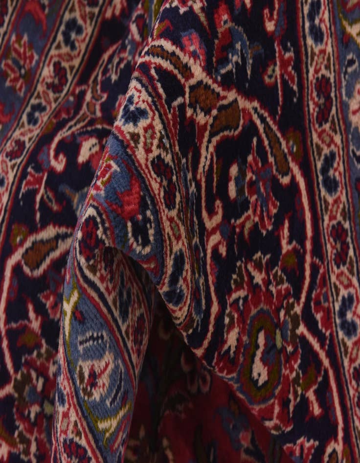 Detail image of  9' 8 x 13'  Hand Knotted Mashad Persian Wool Rug