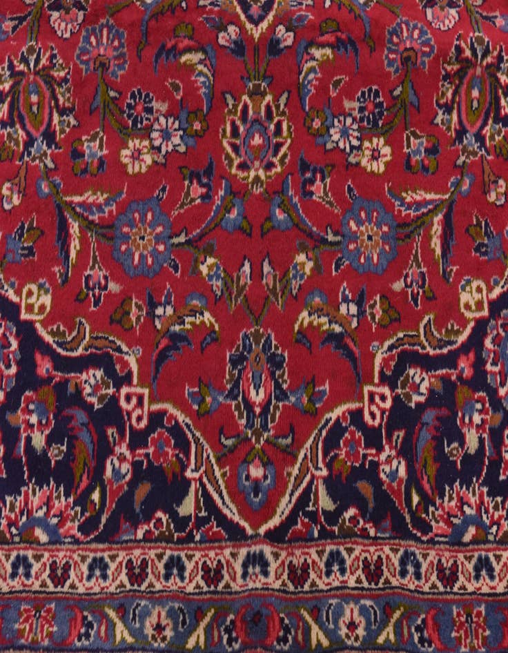 Detail image of  9' 8 x 13'  Hand Knotted Mashad Persian Wool Rug