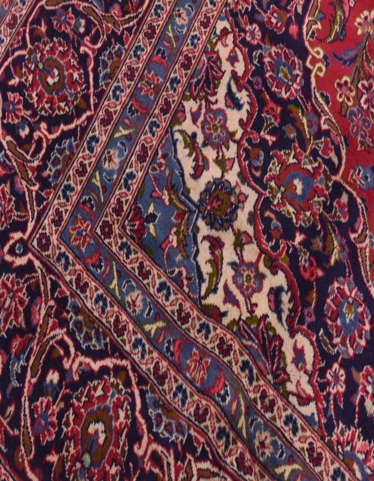 Detail image of  9' 8 x 13'  Hand Knotted Mashad Persian Wool Rug
