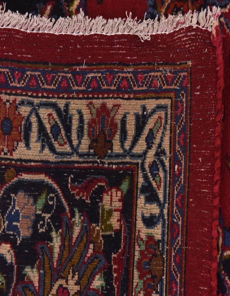 Detail image of  9' 7 x 12' 8  Hand Knotted Mashad Persian Wool Rug