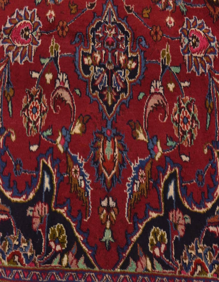 Detail image of  9' 7 x 12' 8  Hand Knotted Mashad Persian Wool Rug