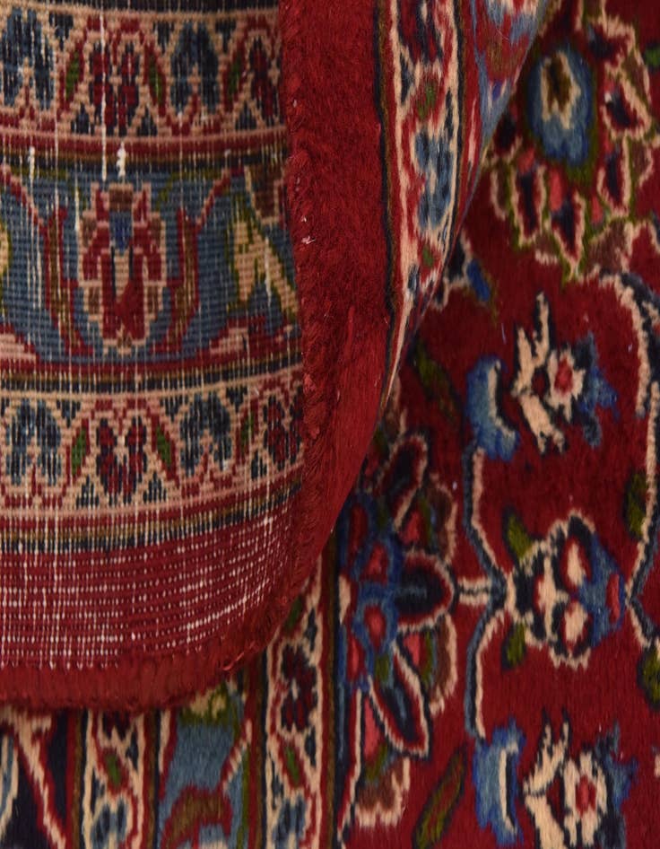 Detail image of  9' 9 x 13'  Hand Knotted Mashad Persian Wool Rug