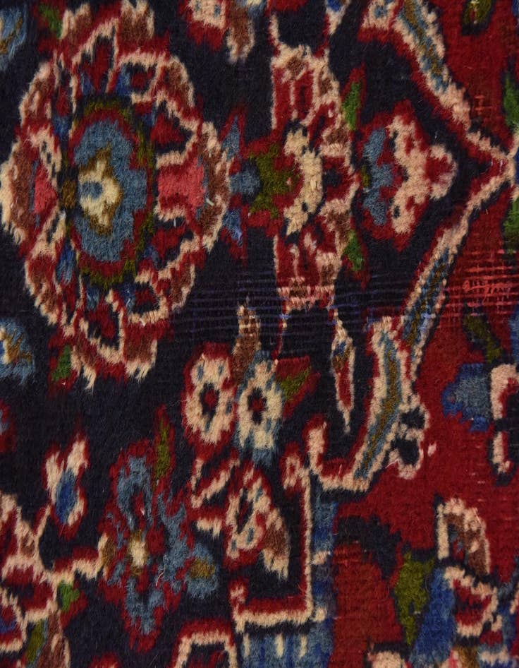 Detail image of  9' 9 x 13'  Hand Knotted Mashad Persian Wool Rug