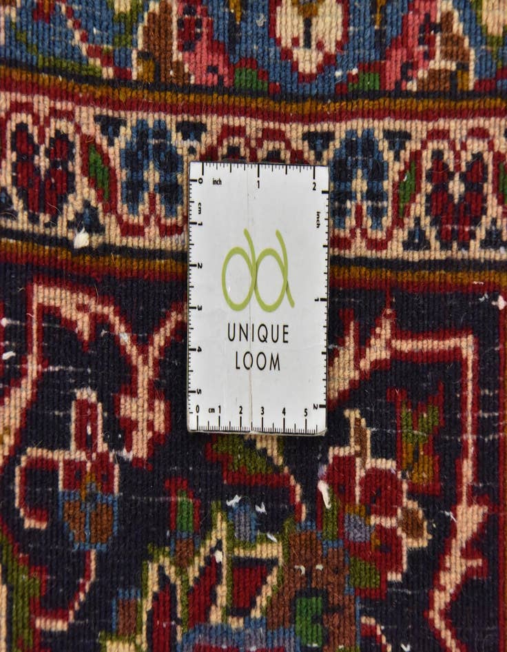 Detail image of  9' 9 x 13'  Hand Knotted Mashad Persian Wool Rug