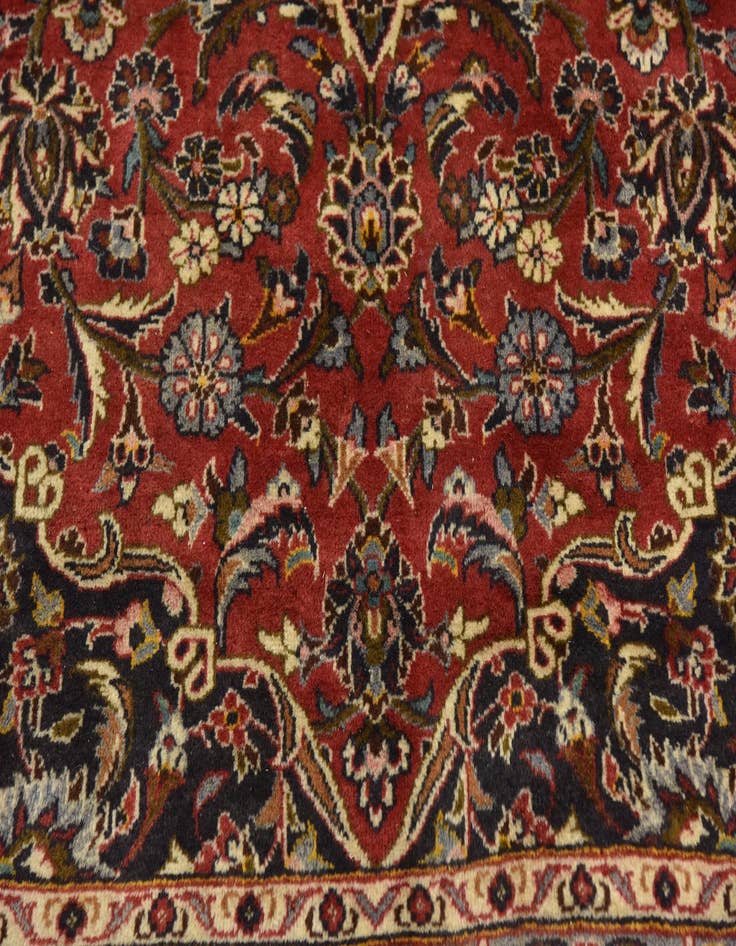Detail image of  9' 6 x 13' 6  Hand Knotted Mashad Persian Wool Rug