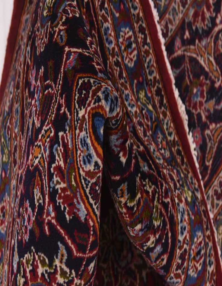 Detail image of  9' 9 x 12' 10  Hand Knotted Mashad Persian Wool Rug