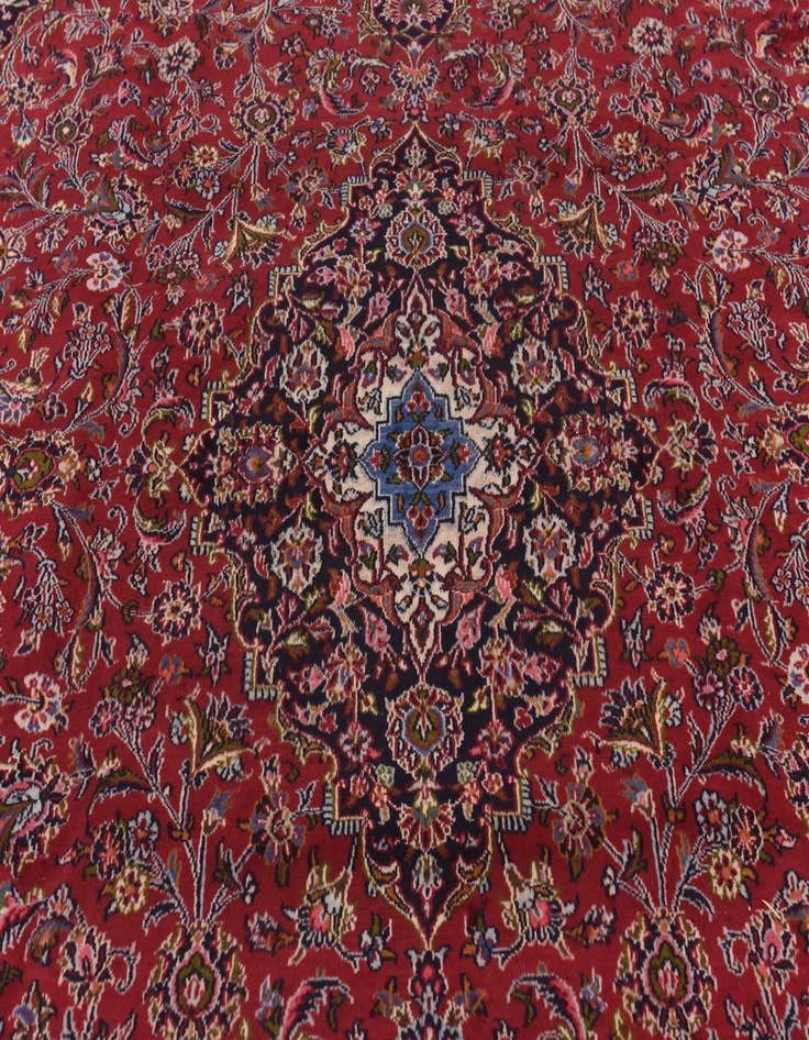 Detail image of  9' 9 x 12' 10  Hand Knotted Mashad Persian Wool Rug