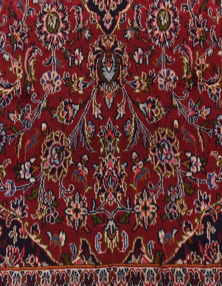 Detail image of  9' 9 x 12' 10  Hand Knotted Mashad Persian Wool Rug