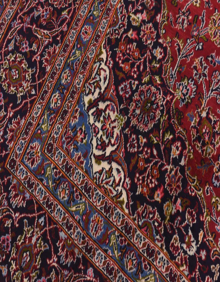 Detail image of  9' 9 x 12' 10  Hand Knotted Mashad Persian Wool Rug