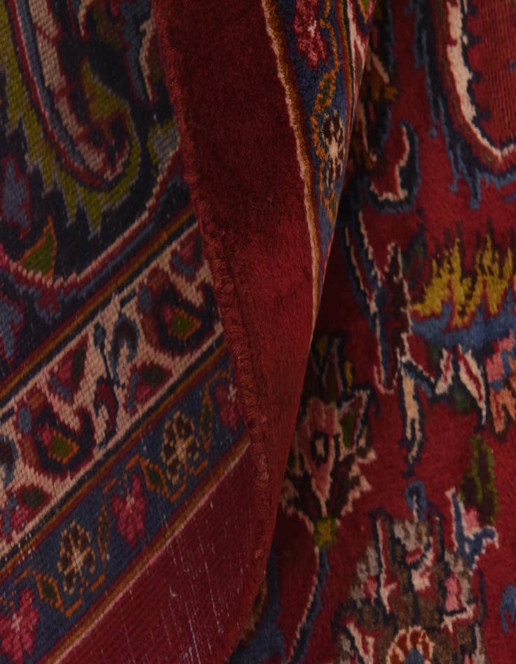 Detail image of  9' 6 x 12' 8  Hand Knotted Mashad Persian Wool Rug