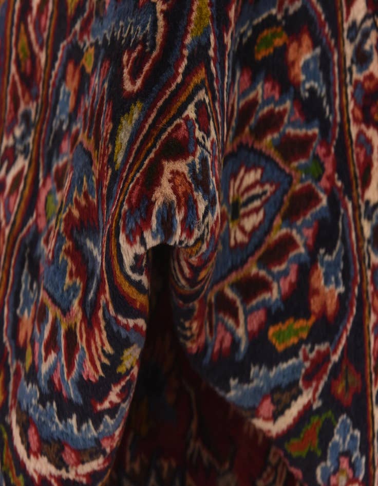 Detail image of  9' 6 x 12' 8  Hand Knotted Mashad Persian Wool Rug