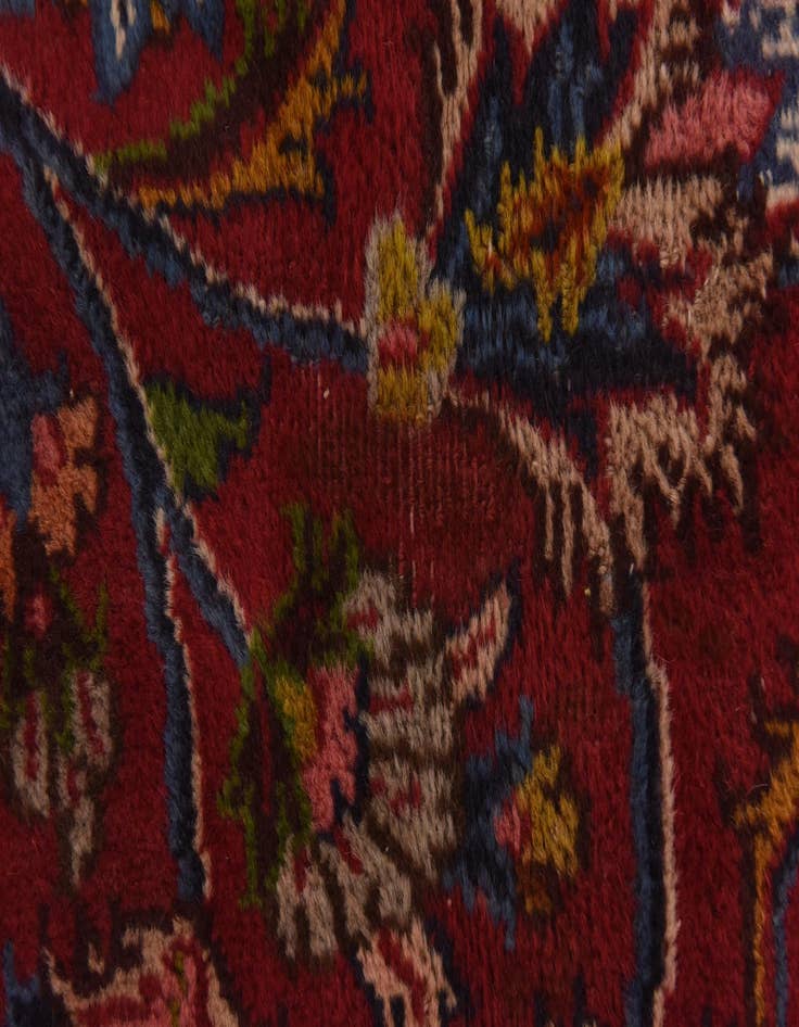 Detail image of  9' 6 x 12' 8  Hand Knotted Mashad Persian Wool Rug