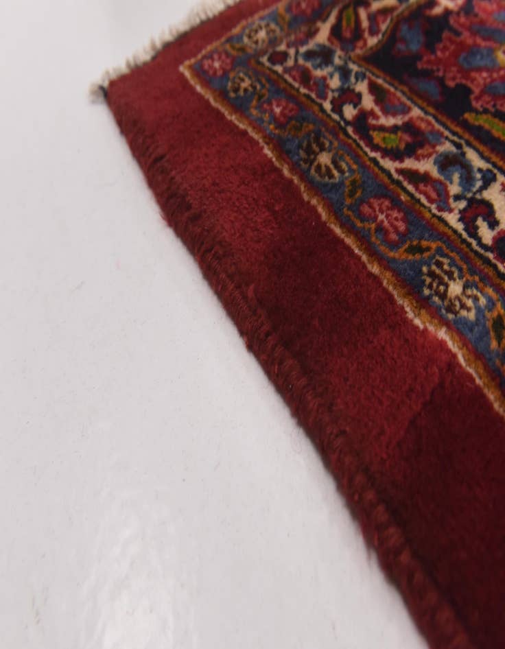 Detail image of  9' 6 x 12' 8  Hand Knotted Mashad Persian Wool Rug