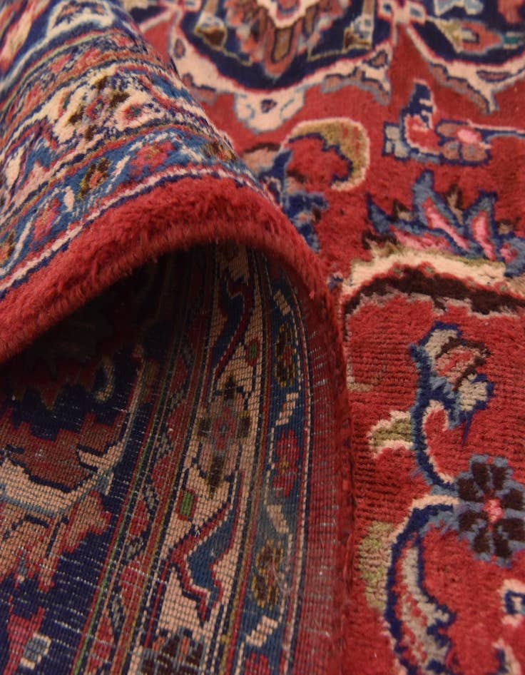 Detail image of  9' 8 x 12' 8  Hand Knotted Mashad Persian Wool Rug