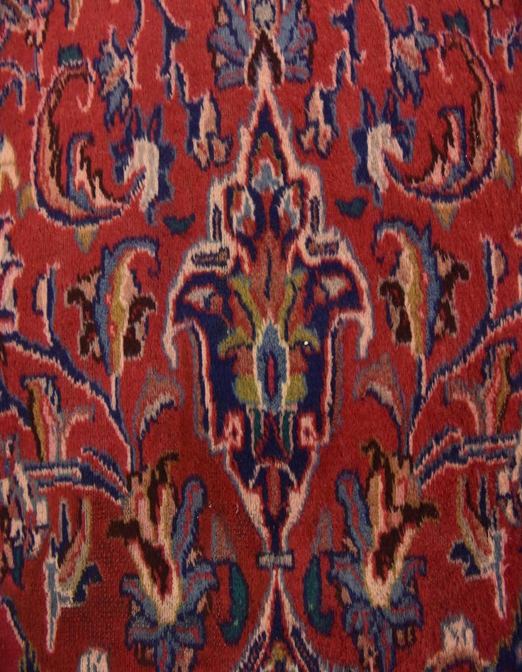 Detail image of  9' 8 x 12' 8  Hand Knotted Mashad Persian Wool Rug