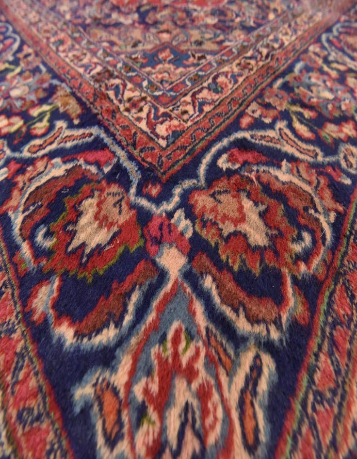 Detail image of  9' 8 x 12' 8  Hand Knotted Mashad Persian Wool Rug