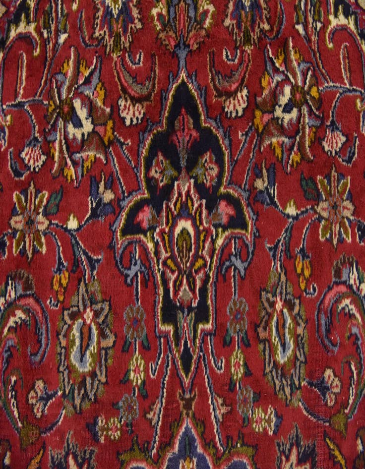 Detail image of  9' 6 x 12' 9  Hand Knotted Mashad Persian Wool Rug