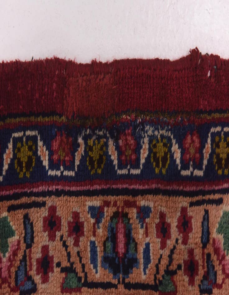 Detail image of  9' 7 x 12' 7  Hand Knotted Mashad Persian Wool Rug