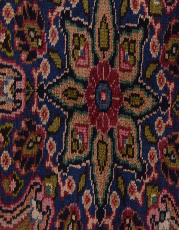Detail image of  9' 7 x 12' 7  Hand Knotted Mashad Persian Wool Rug