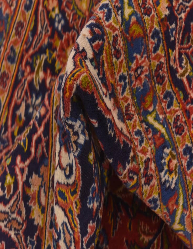 Detail image of  9' 6 x 13'  Hand Knotted Mashad Persian Wool Rug