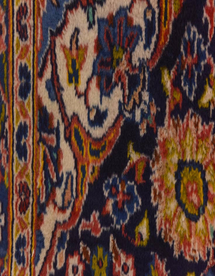 Detail image of  9' 6 x 13'  Hand Knotted Mashad Persian Wool Rug