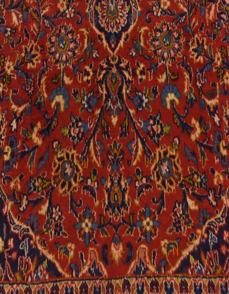 Detail image of  9' 6 x 13'  Hand Knotted Mashad Persian Wool Rug