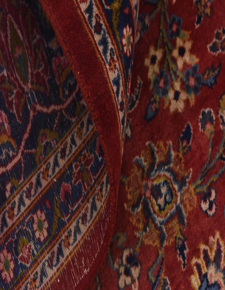 Detail image of  9' 8 x 13'  Hand Knotted Mashad Persian Wool Rug