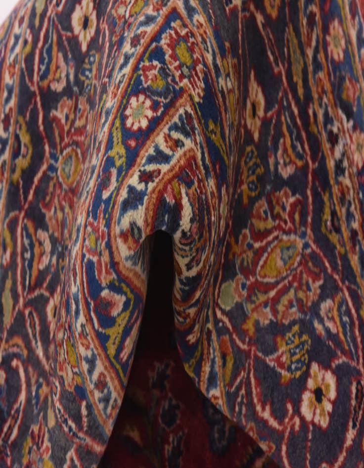 Detail image of  9' 8 x 13'  Hand Knotted Mashad Persian Wool Rug