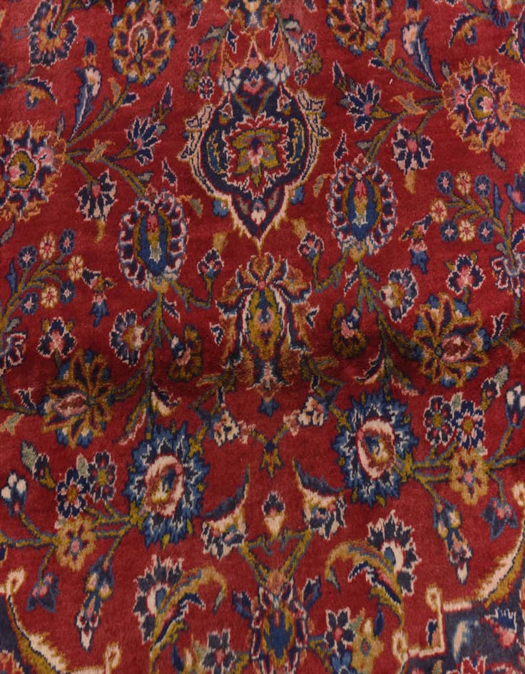 Detail image of  9' 8 x 13'  Hand Knotted Mashad Persian Wool Rug