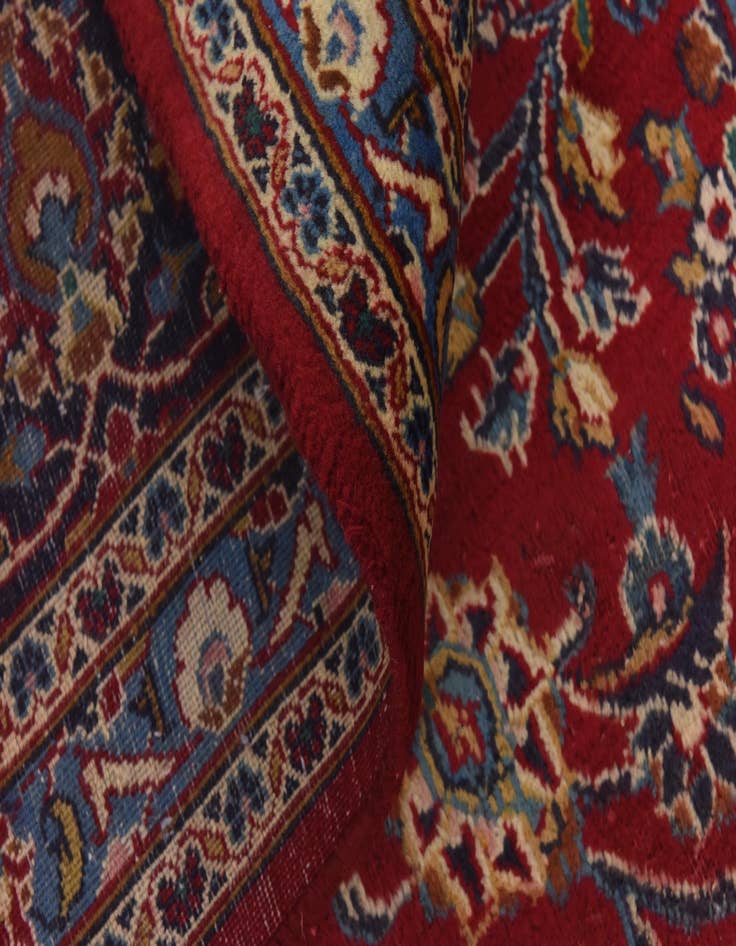 Detail image of  9' 6 x 12' 6  Hand Knotted Mashad Persian Wool Rug