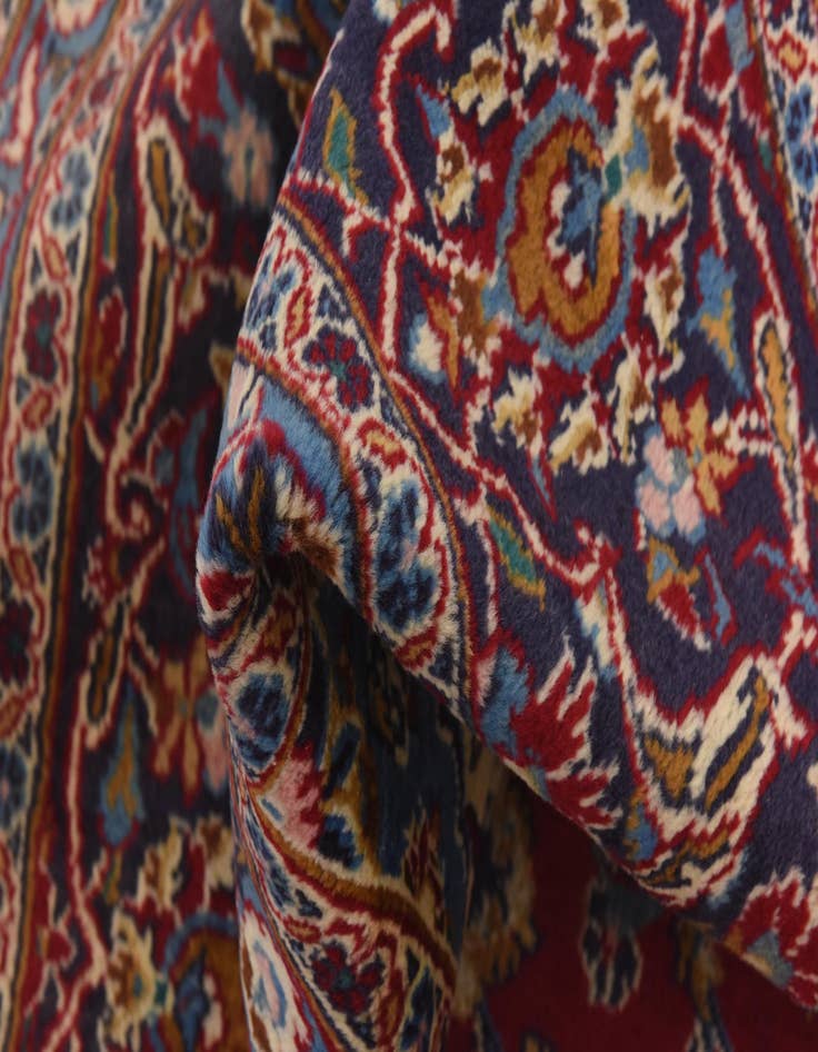 Detail image of  9' 6 x 12' 6  Hand Knotted Mashad Persian Wool Rug