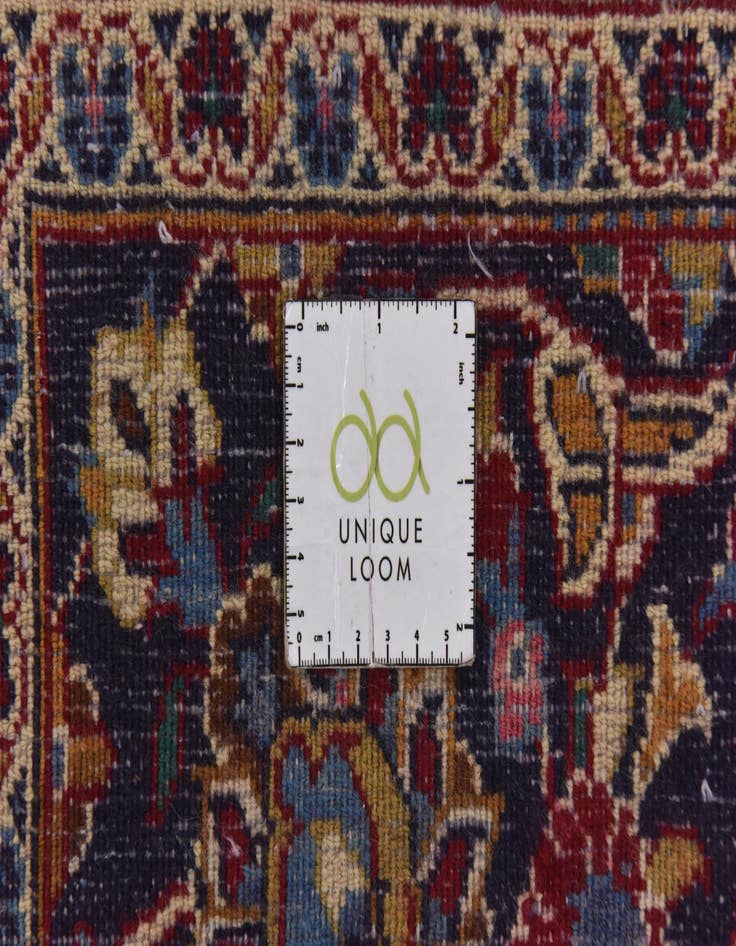 Detail image of  9' 6 x 12' 6  Hand Knotted Mashad Persian Wool Rug