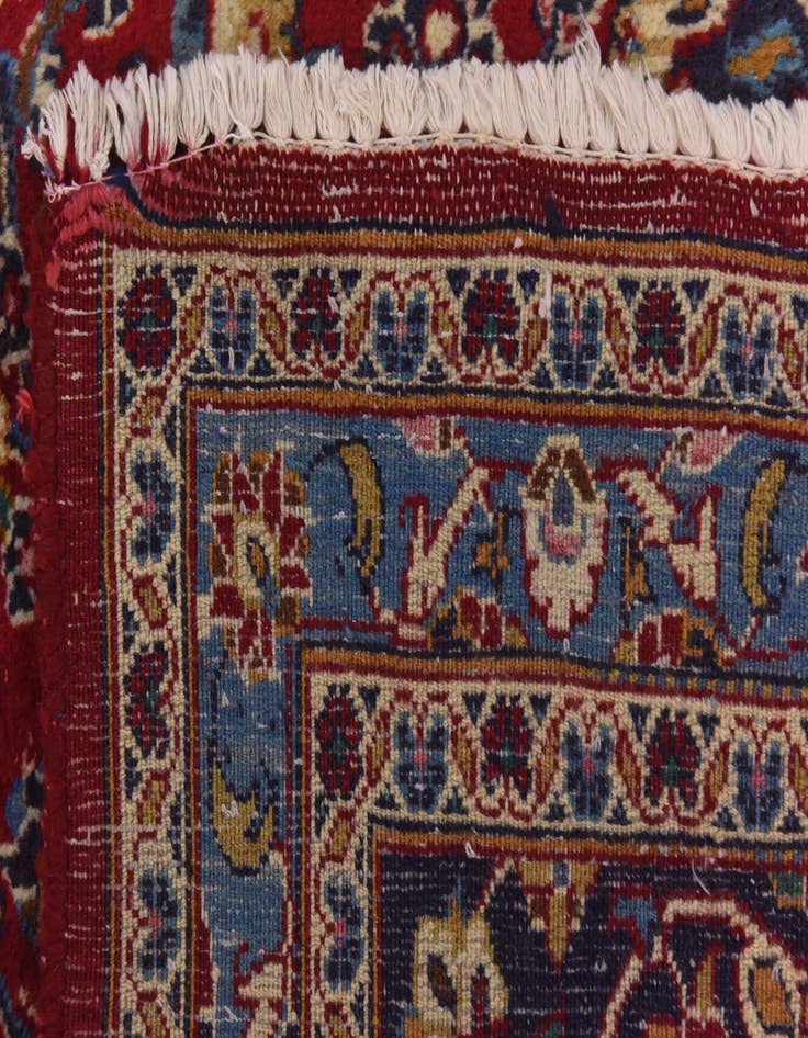 Detail image of  9' 6 x 12' 6  Hand Knotted Mashad Persian Wool Rug