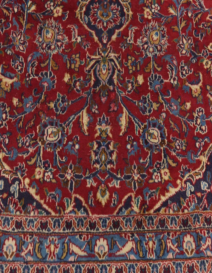 Detail image of  9' 6 x 12' 6  Hand Knotted Mashad Persian Wool Rug