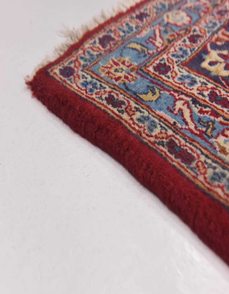 Detail image of  9' 6 x 12' 6  Hand Knotted Mashad Persian Wool Rug